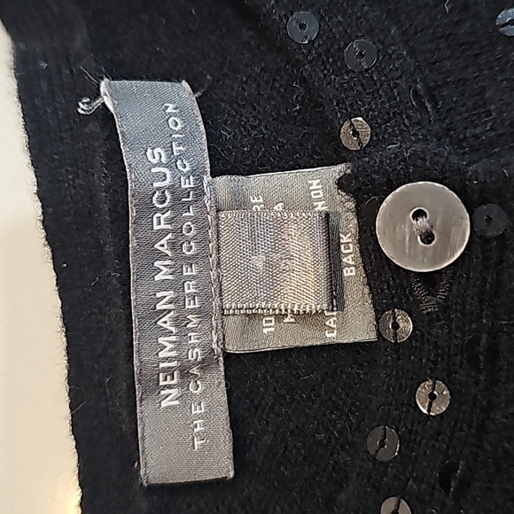 Neiman Marcus Cashmere Collection Cardigan Girls Size 4 Black - Picture 3 of 5